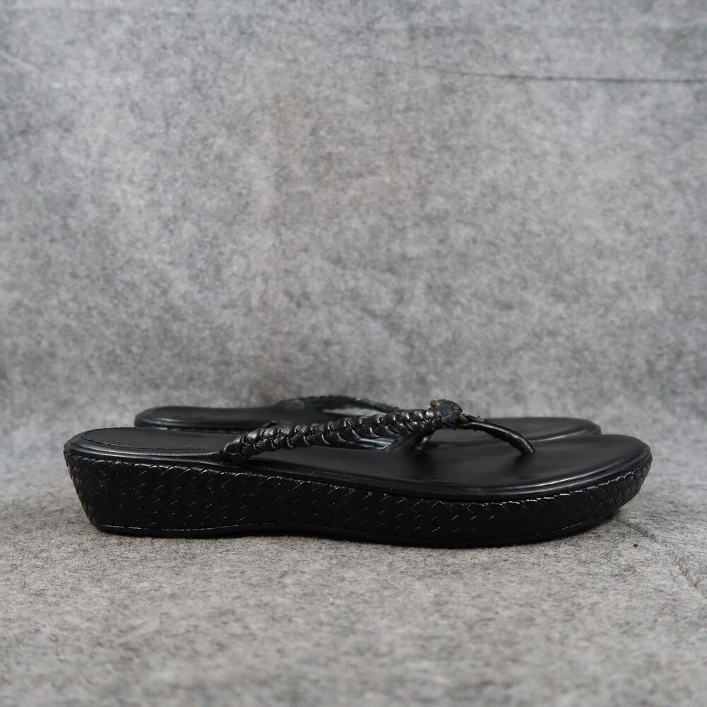 Cole Haan Shoes Womens 8 Sandals Fashion Leather Braided Strap Slip On Flip Flop
